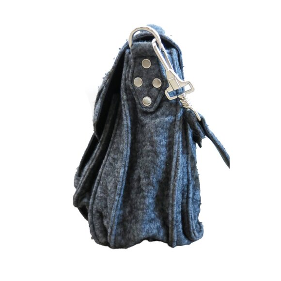 PROENZA SCHOULER Gray PS1 Small Melange Felt Wool Crossbody Shoulder Satchel Bag - Picture 5 of 9